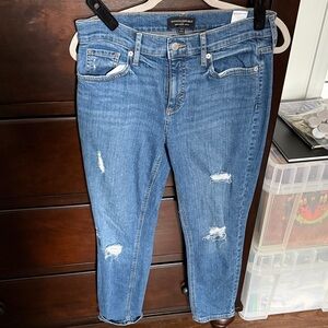Banana Republic Women's Blue Distressed Jeans girlfriend Jean